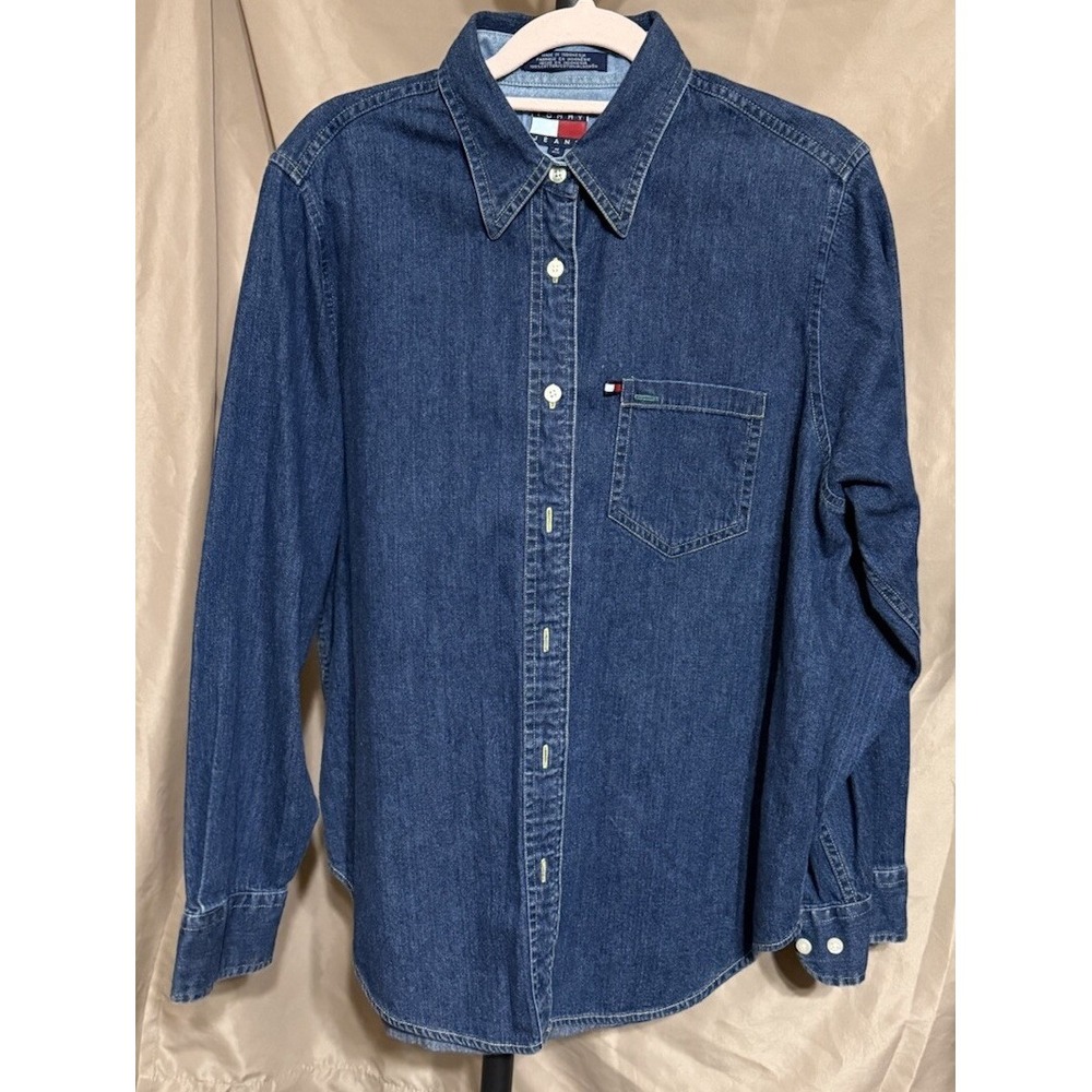 Tommy Hilfiger Men's Indigo Denim Button-Down Shirt